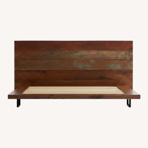 Used Crate & Barrel Atwood Natural Wood King Bed for sale on AptDeco