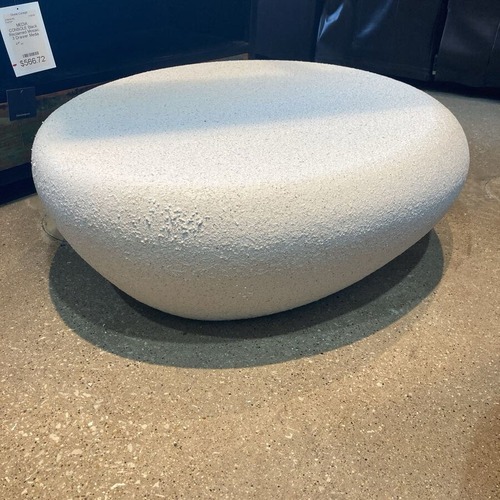 Used Pebble Shaped Textured Fiberglass Coffee Table for sale on AptDeco