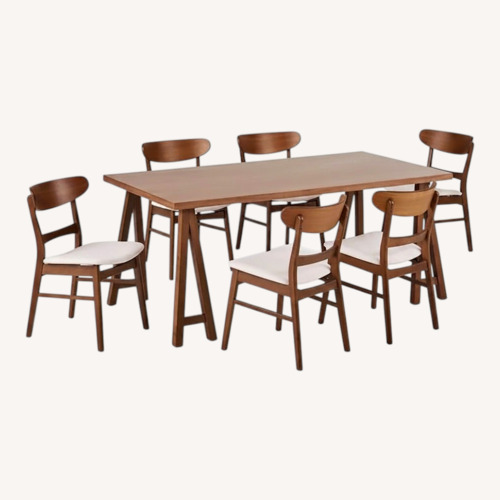 Used Idalia Mid-Century Modern 7 Piece Dining Set for sale on AptDeco