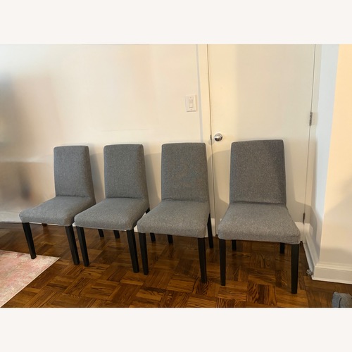 Used IKEA BERGMUND Light Gray Dining Chairs for sale on AptDeco