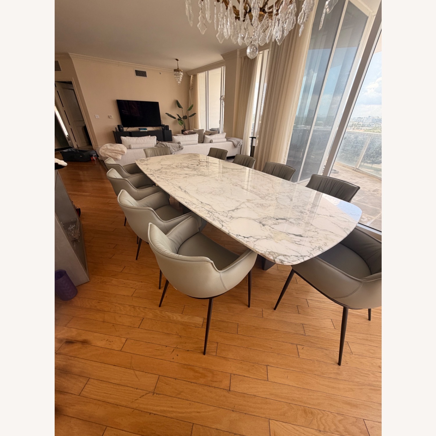 Minotti Light Gray Dining Set - image-2