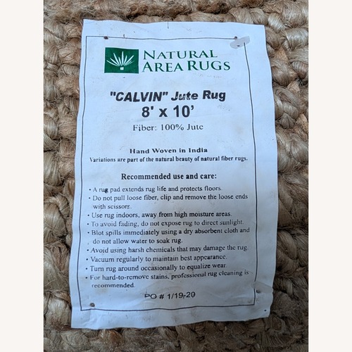 Used Chunky Jute Rug, 8x10 for sale on AptDeco