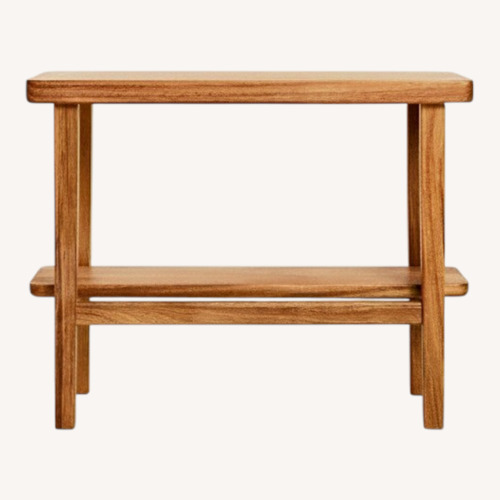 Used Zara Home Acacia Wood Shoe Storage Bench for sale on AptDeco