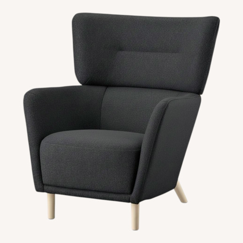 Used IKEA OSKARSHAMN Blue Fabric Accent Chair for sale on AptDeco
