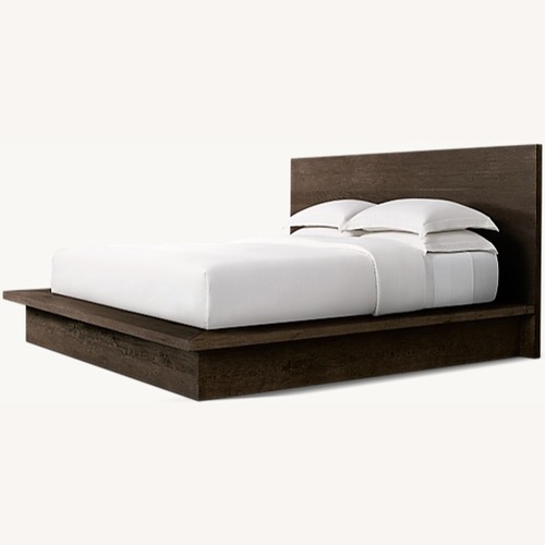 Used Restoration Hardware Dark Brown Wood King Bed for sale on AptDeco