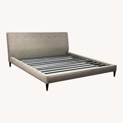 Used Room & Board Hoffman Natural Fabric Queen Bed for sale on AptDeco