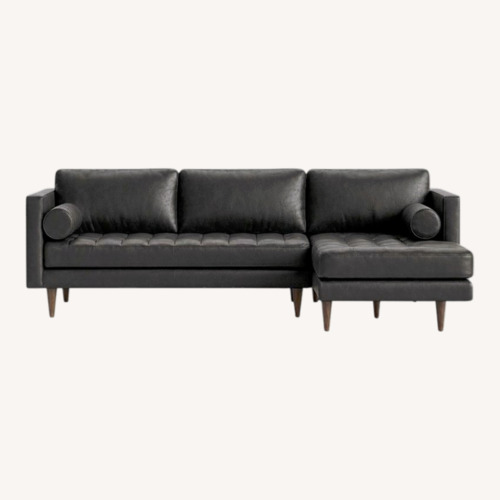 Used Joybird Briar Leather Sectional for sale on AptDeco