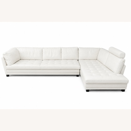 Used Roche Bobois Littoral White Leather Sofa for sale on AptDeco