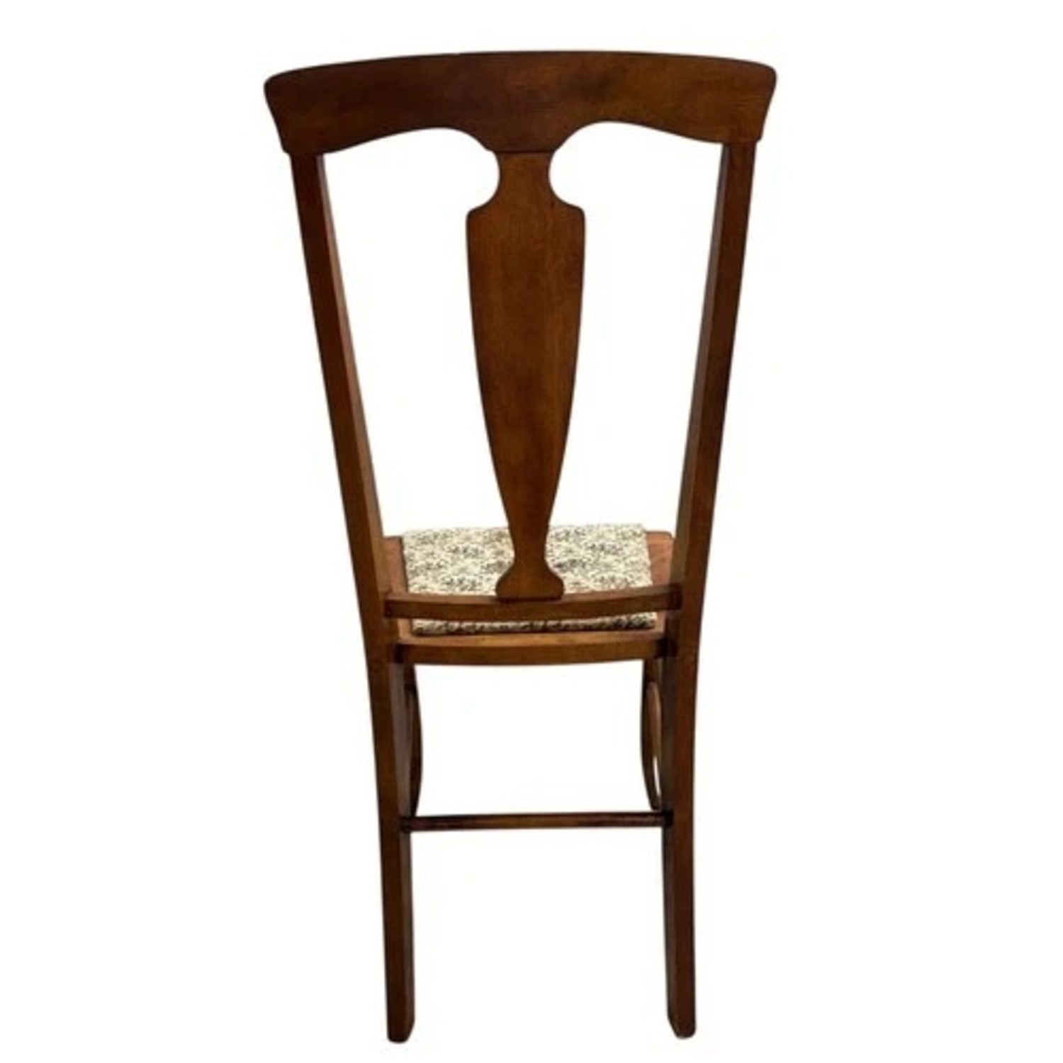 Vintage Wood Dining Side Chair Upholstered Seat - image-4