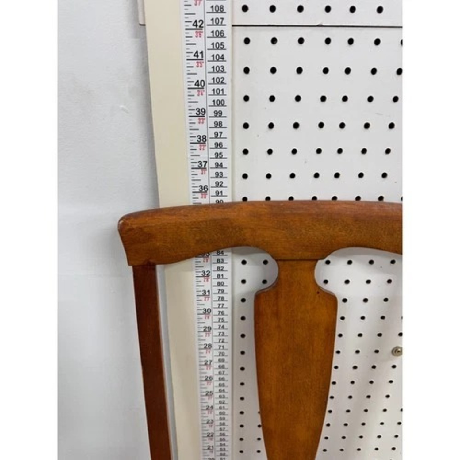 Vintage Wood Dining Side Chair Upholstered Seat - image-7