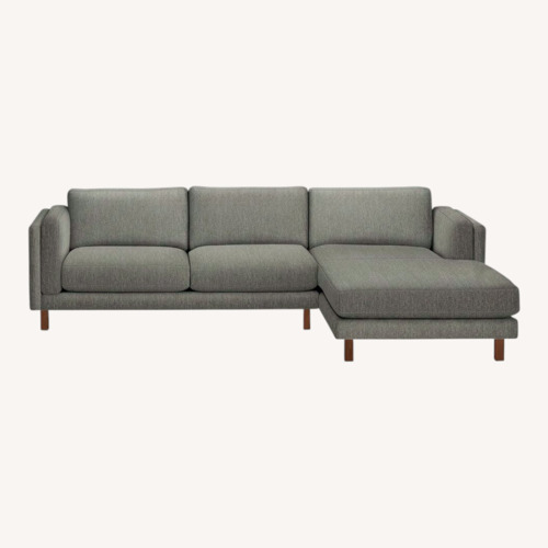 Used Room & Board Cade Dark Gray Fabric 2 Piece Sectional for sale on AptDeco