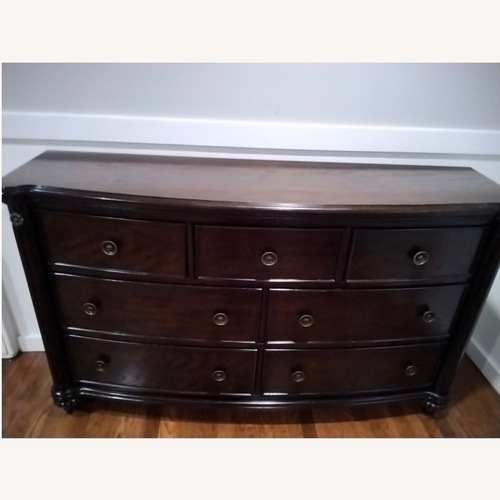Used Bob's Discount Furniture Dark Brown Wood Décor for sale on AptDeco