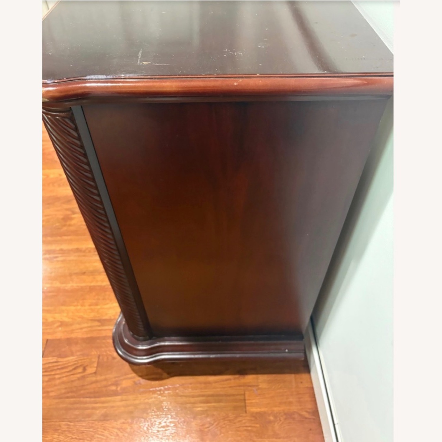 Bob's Discount Furniture Dark Brown Wood Dresser - image-3