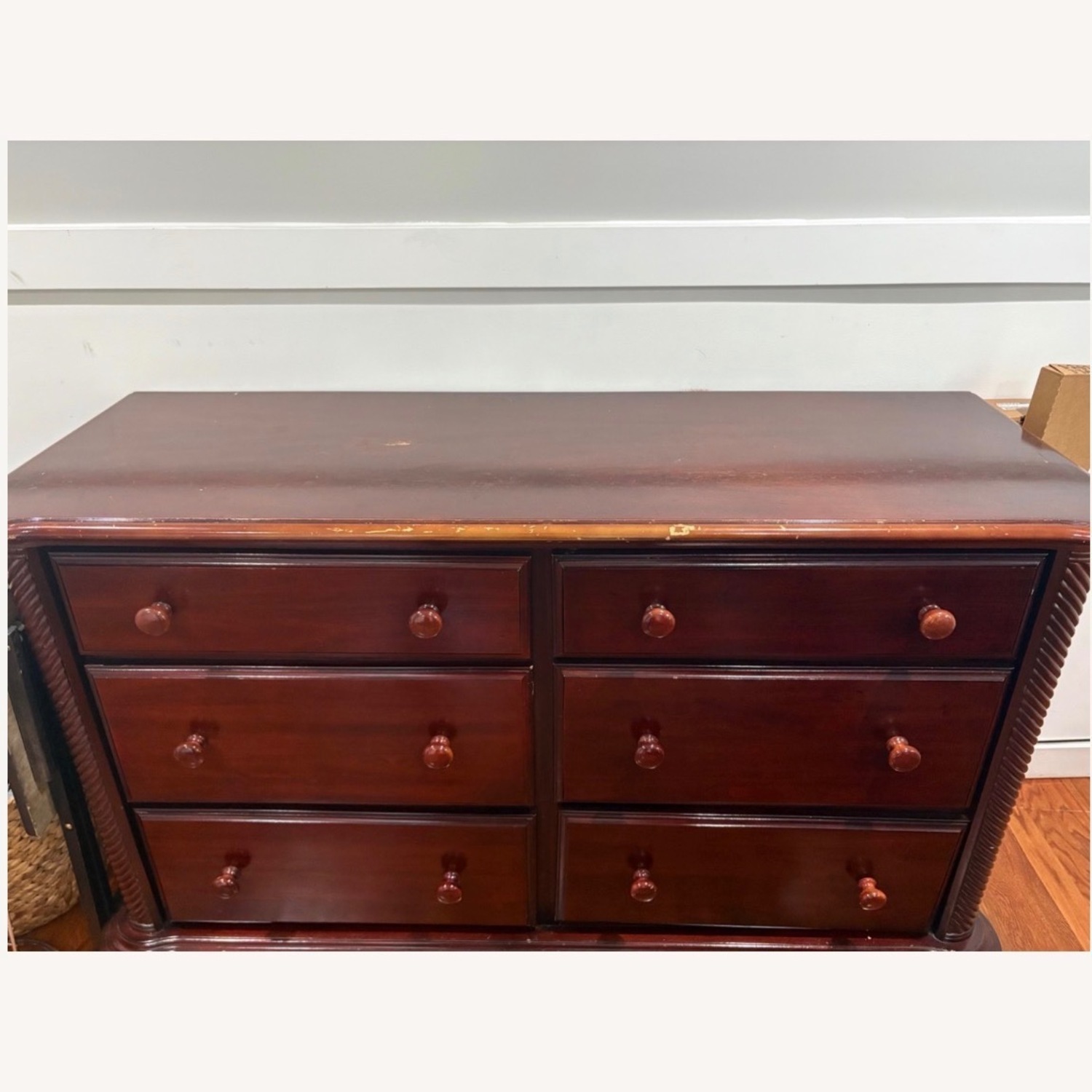 Bob's Discount Furniture Dark Brown Wood Dresser - image-1