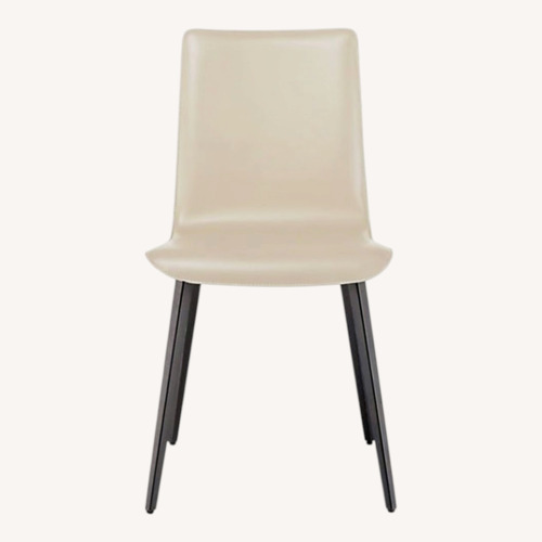 Used Room & Board Hirsch Light Gray Leather Dining Chair for sale on AptDeco