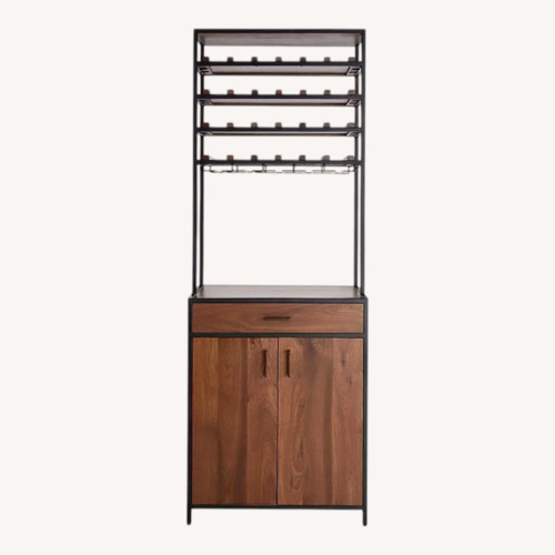 Used Crate & Barrel All Wood Wine Bar Cart for sale on AptDeco