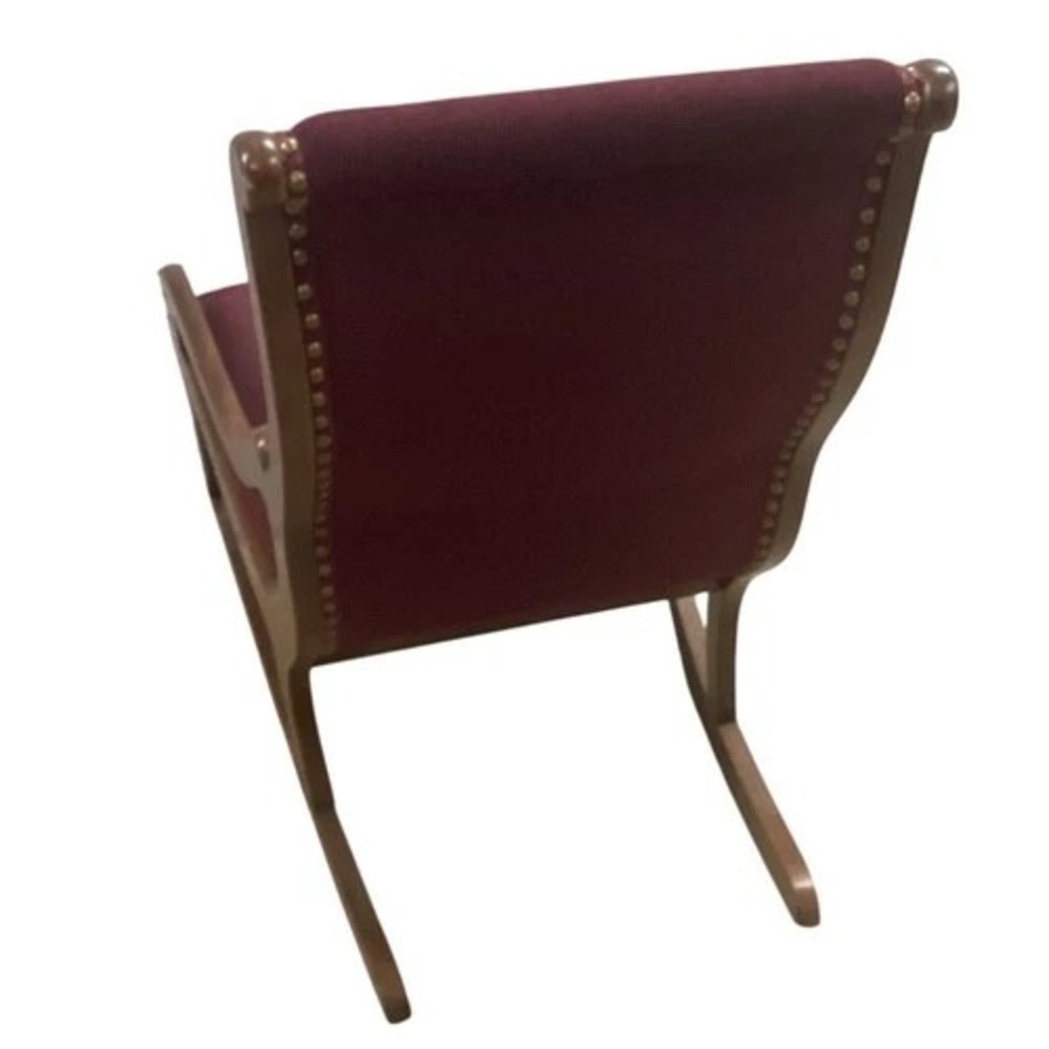 Vintage Needlepoint Upholstered Rocking Chair - image-4