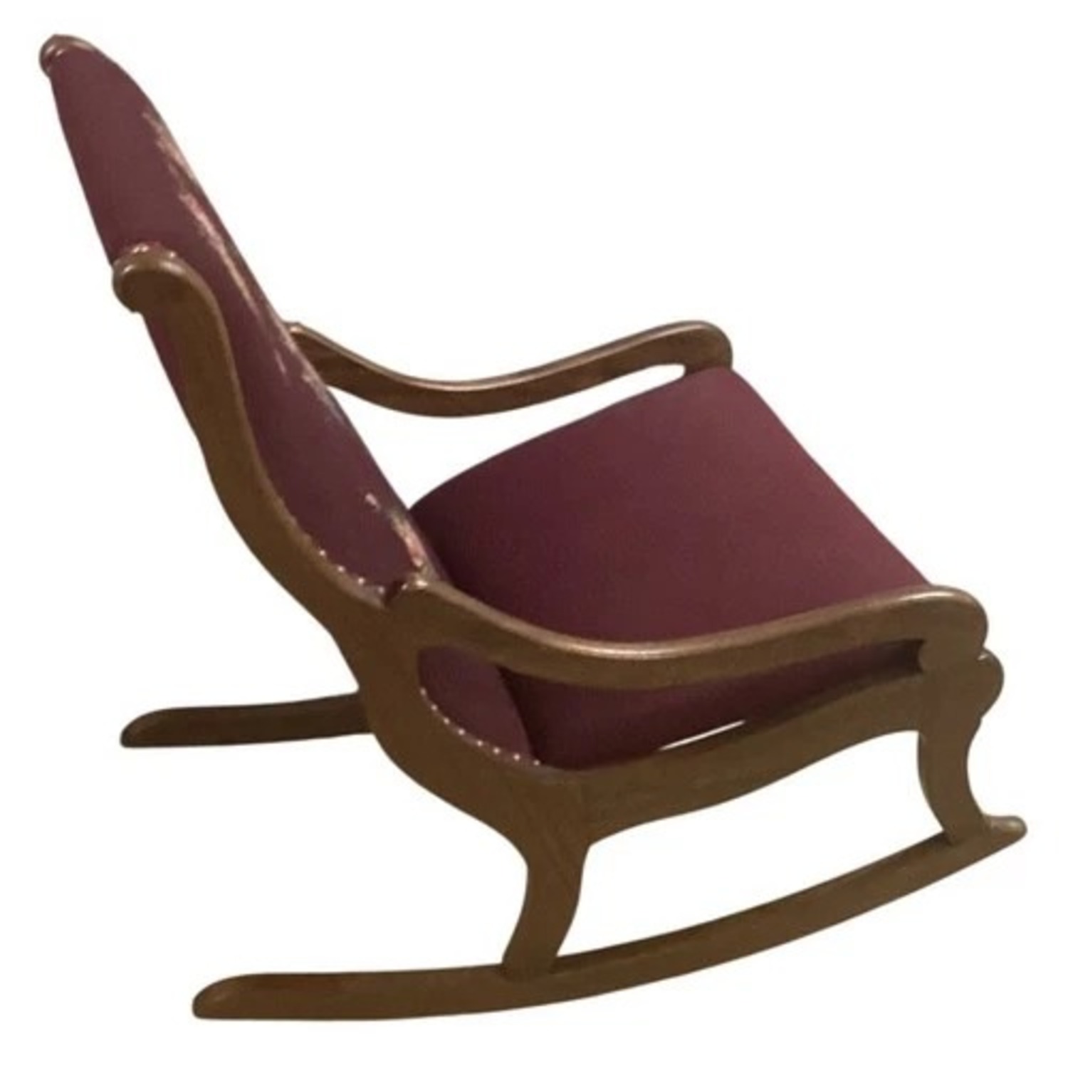 Vintage Needlepoint Upholstered Rocking Chair - image-3