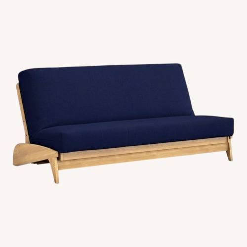 Used Blue Queen Futon with Hardwood Frame (Futonland) for sale on AptDeco
