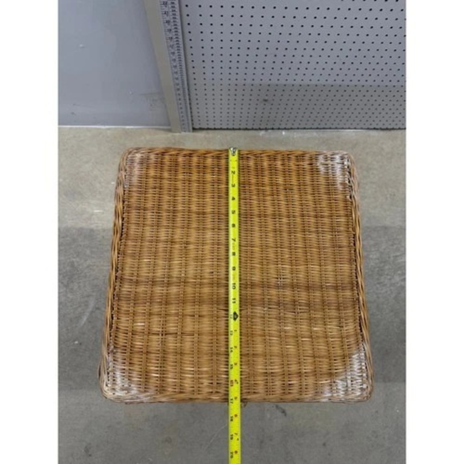Vintage Wicker Rattan 1-Drawer Side Table - image-8