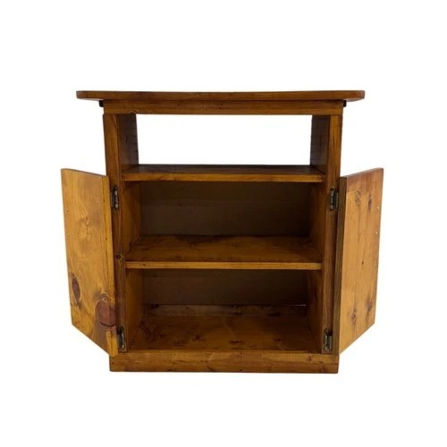 Rustic Knotty Pine Accent Cabinet With Shelf - image-5