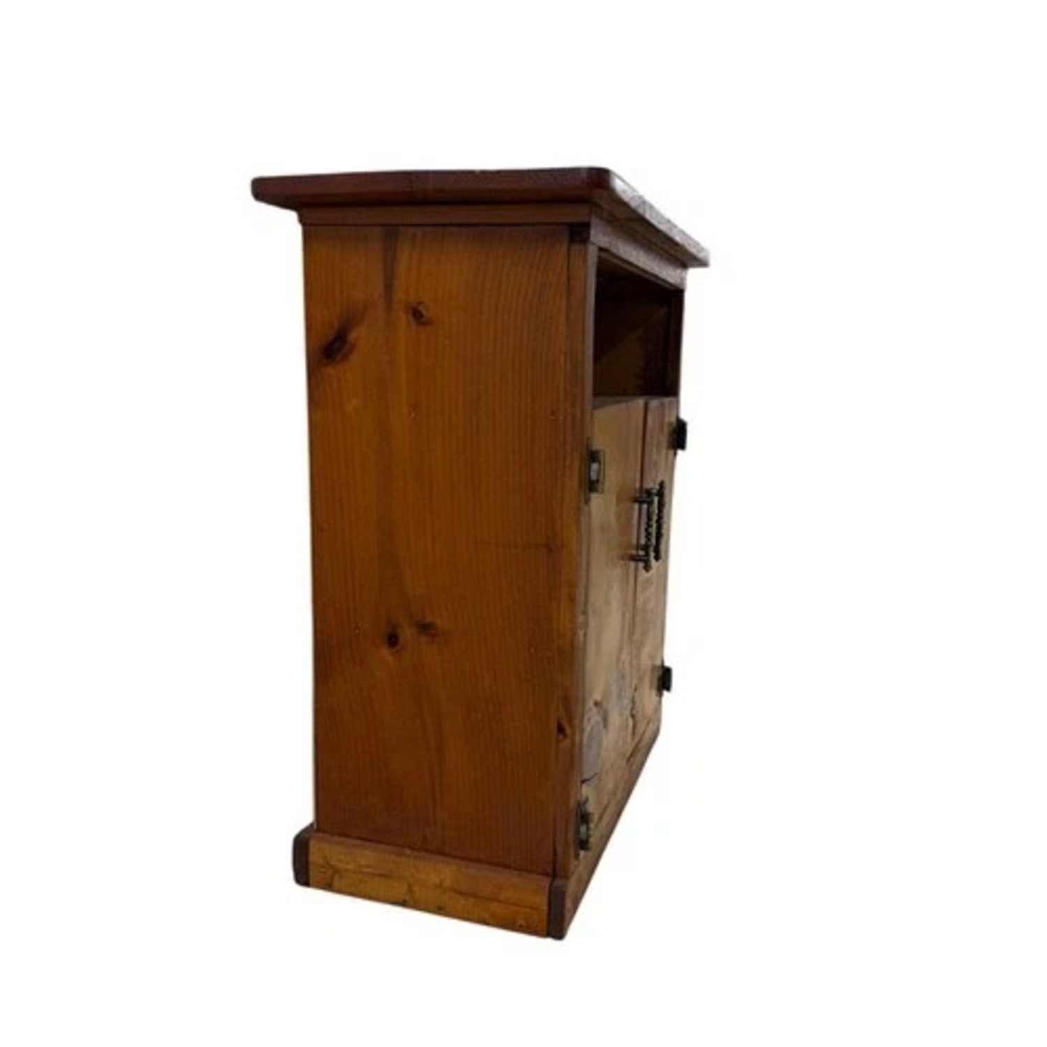 Rustic Knotty Pine Accent Cabinet With Shelf - image-3