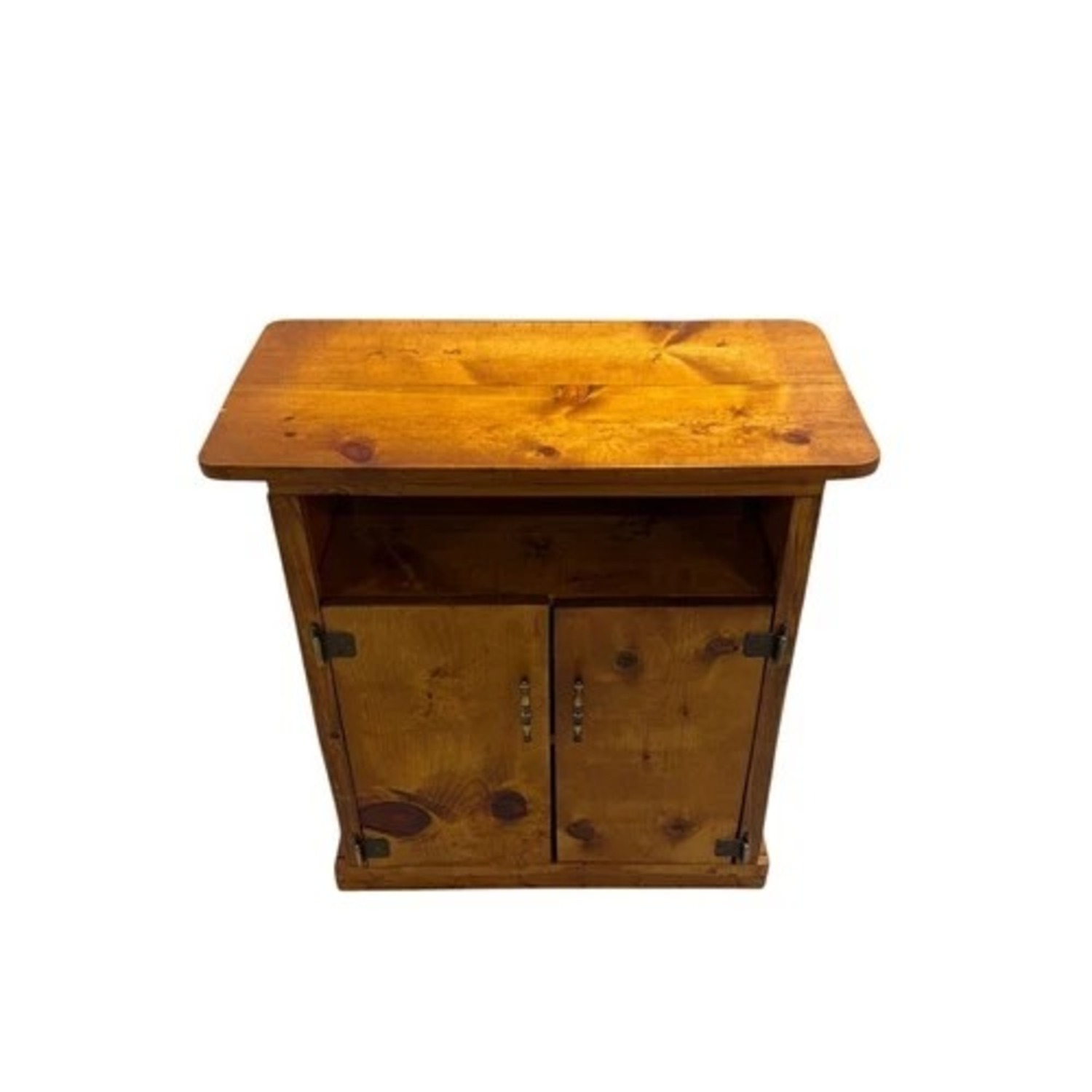 Rustic Knotty Pine Accent Cabinet With Shelf - image-4