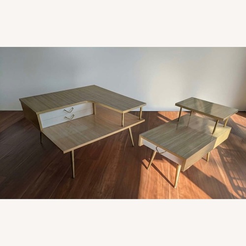Used 2 Mid-Century Modern Tiered Coffee Tables for sale on AptDeco