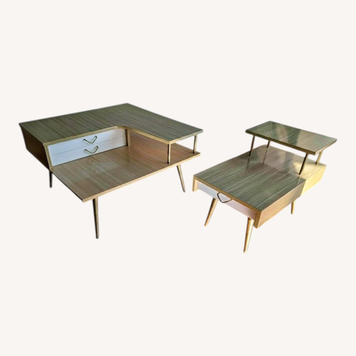 Used 2 Mid-Century Modern Tiered Coffee Tables for sale on AptDeco