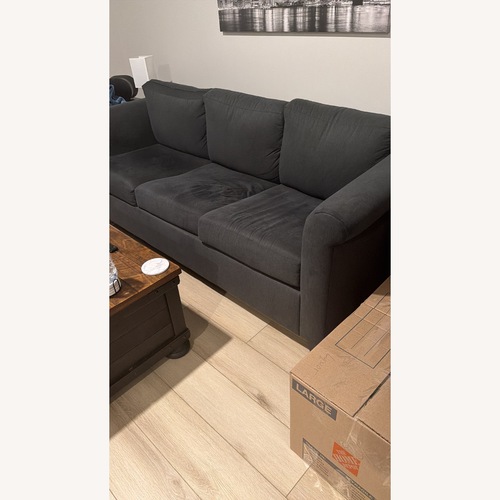 Used Raymour & Flanigan Phoebe Dark Gray Fabric Sleeper Sofa for sale on AptDeco