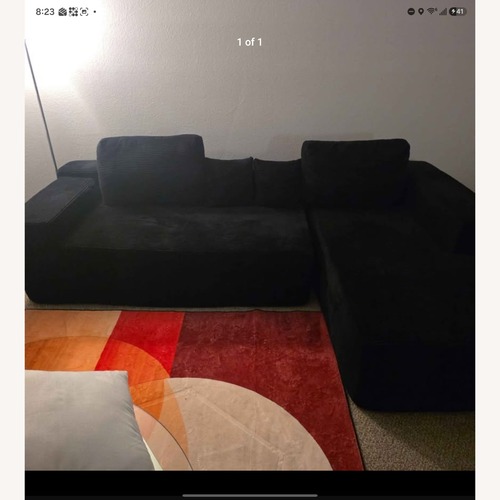 Used IKEA Black Cordero Sectional for sale on AptDeco