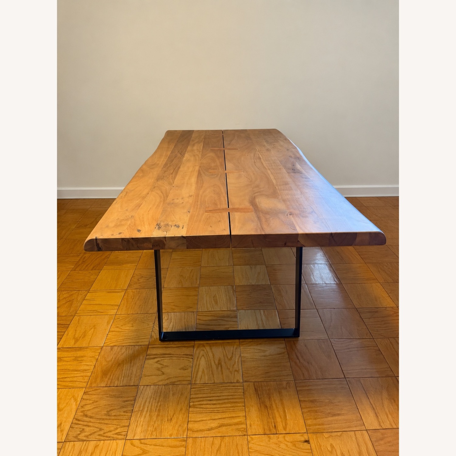 Crate & Barrel Yukon Solid Wood Dining Table and Chairs - image-1