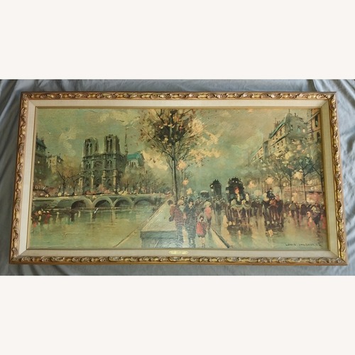 Used Louis Dancourt Framed Print Left Bank of Paris for sale on AptDeco