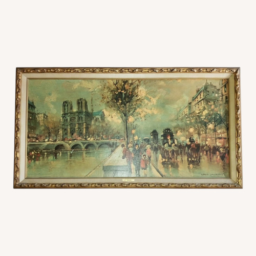 Used Louis Dancourt Framed Print Left Bank of Paris for sale on AptDeco