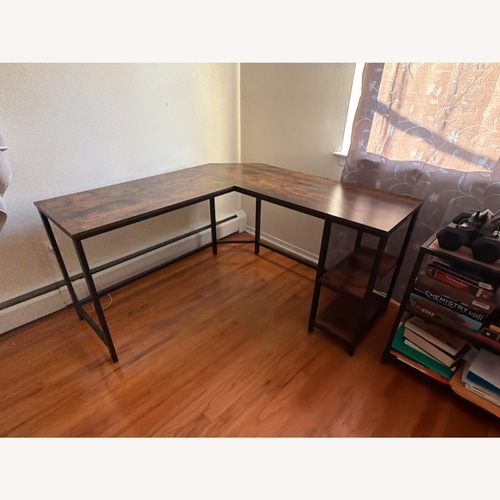 Used Wooden L Shaped desk for sale on AptDeco