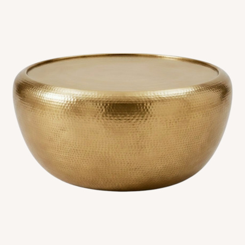 Used West Elm Gold Metal Coffee Table for sale on AptDeco
