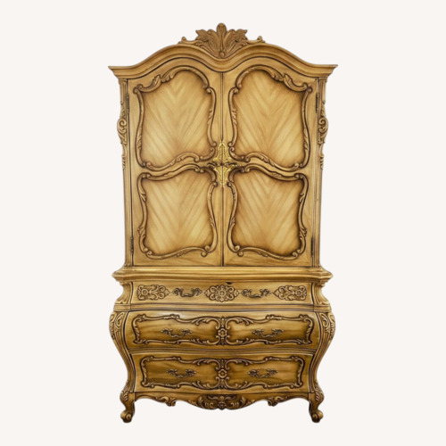 Used Vintage French Provincial Solid Wood Armoire for sale on AptDeco