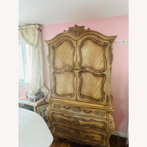 Used Vintage French Provincial Solid Wood Armoire for sale on AptDeco