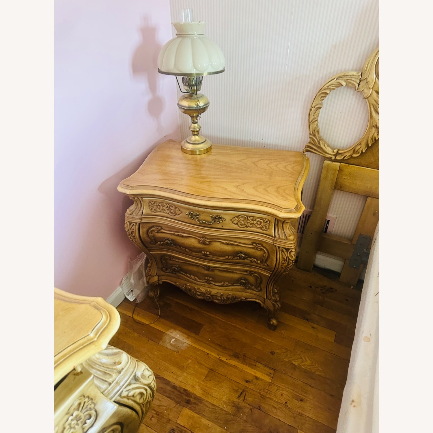 Vintage French Provincial Solid Wood Armoire - image-3