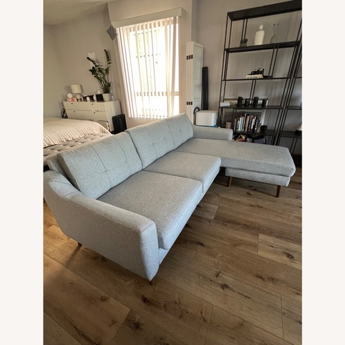 Used Burrow Nomad Light Gray 2 Piece Sectional for sale on AptDeco