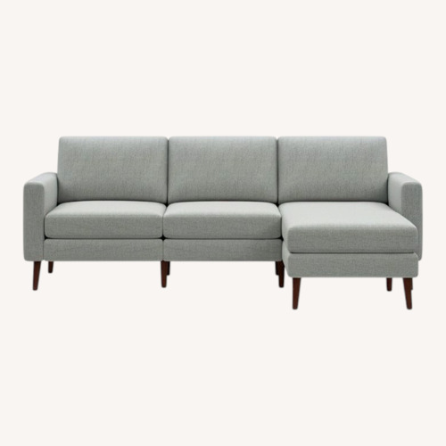 Used Burrow Nomad Light Gray 2 Piece Sectional for sale on AptDeco
