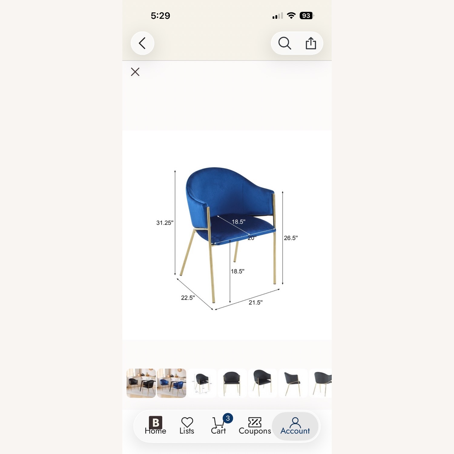 Aralyn Modern Upholstered Velvet Dining Chairs - image-3