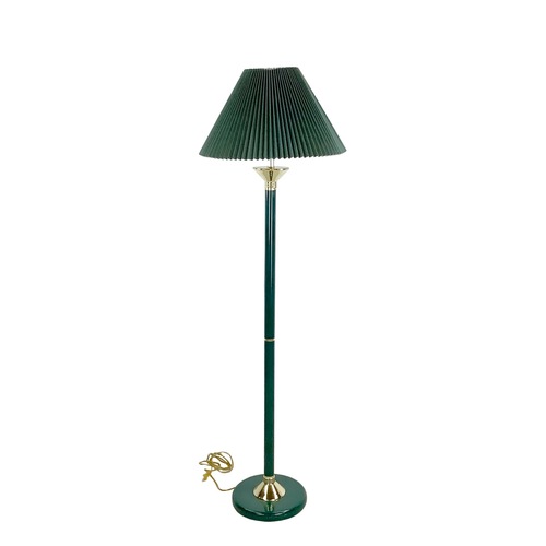 Used Hunter Green & Brass Floor Lamp for sale on AptDeco