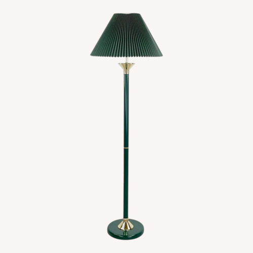 Used Hunter Green & Brass Floor Lamp for sale on AptDeco