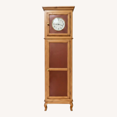 Used Natural Wood ChestWine Storage Clock for sale on AptDeco