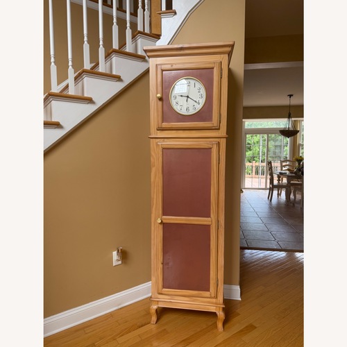 Used Natural Wood ChestWine Storage Clock for sale on AptDeco