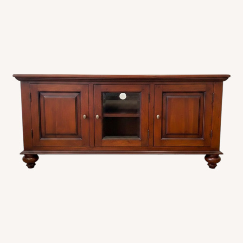 Used Arhaus Red Wood Media Storage for sale on AptDeco