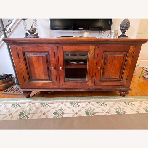 Used Arhaus Red Wood Media Storage for sale on AptDeco