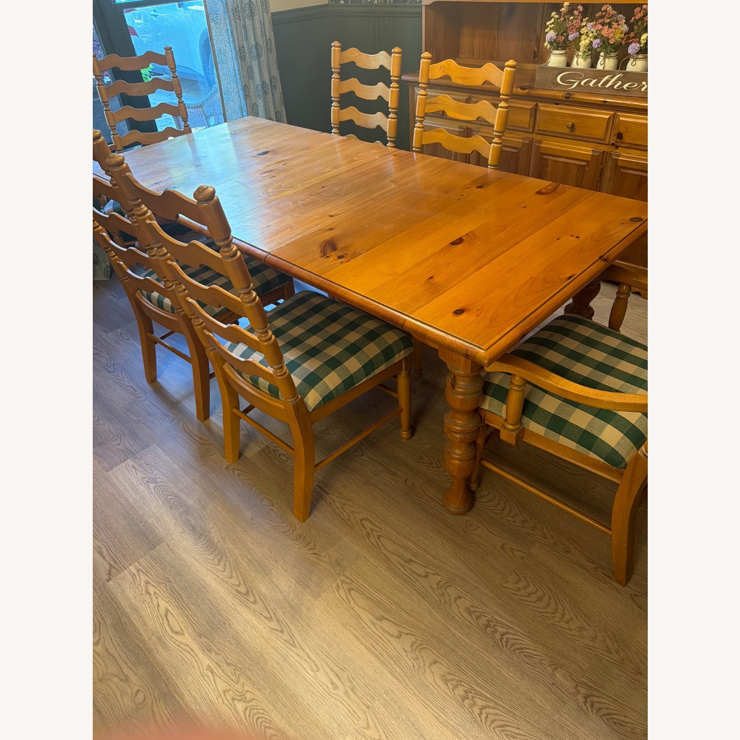 Solid Wood Dining Table With 6 Chairs  - image-3