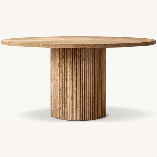 Used Restoration Hardware Mulholland Round Dining Table & Fabric Chairs for sale on AptDeco